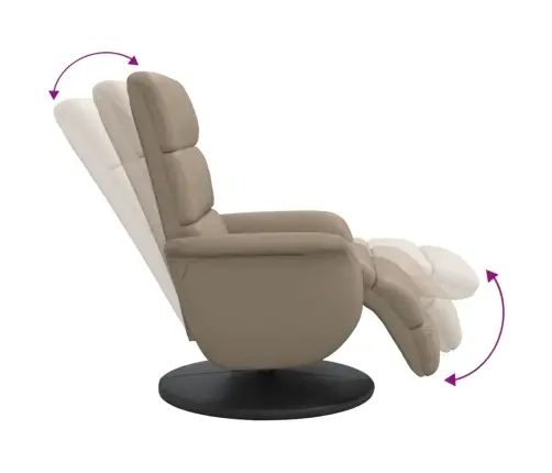 Atpūtas Krēsls Ar Kāju Balstu, Kapučīno Krāsas Mākslīgā Āda Vidaxl