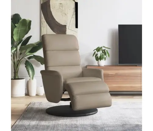 Atpūtas Krēsls Ar Kāju Balstu, Kapučīno Krāsas Mākslīgā Āda Vidaxl