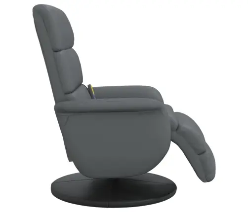 Masāžas Krēsls Ar Kāju Balstu, Atgāžams, Pelēka Mākslīgā Āda Vidaxl