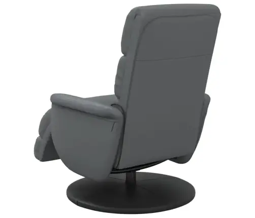 Masāžas Krēsls Ar Kāju Balstu, Atgāžams, Pelēka Mākslīgā Āda Vidaxl