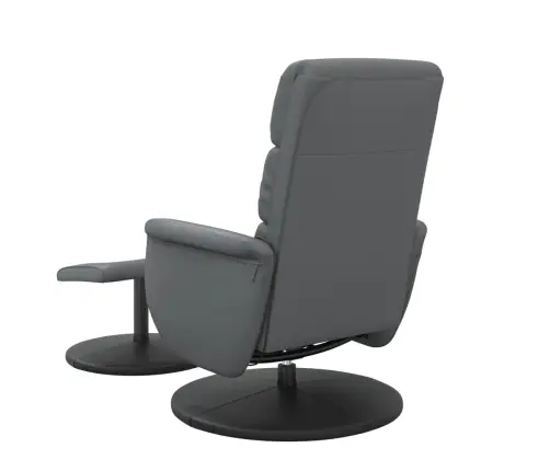 Masāžas Krēsls Ar Kāju Soliņu, Atgāžams, Pelēka Mākslīgā Āda Vidaxl