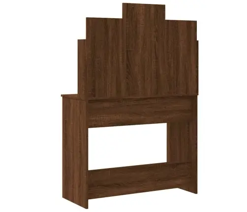 Spoguļgaldiņš Ar Led, Brūns, 96X40X142 Cm Vidaxl