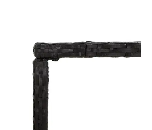 7-Daļīgs Dārza Bāra Mēbeļu Komplekts Ar Matračiem, Pe, Melns Vidaxl