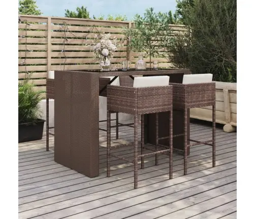 5-Daļīgs Bāra Mēbeļu Komplekts Ar Matračiem, Pe Rotangpalma Vidaxl