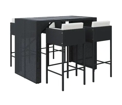 5-Daļīgs Dārza Mēbeļu Komplekts Ar Matračiem, Pe Rotangpalma Vidaxl