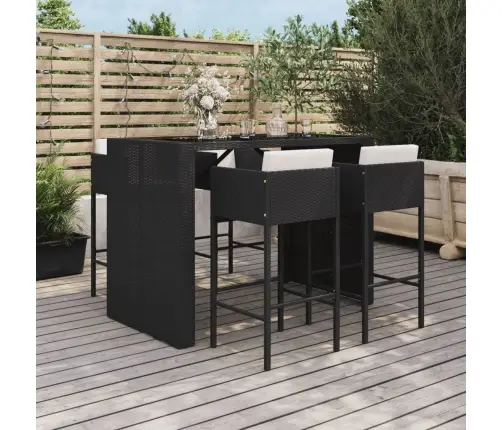 5-Daļīgs Dārza Mēbeļu Komplekts Ar Matračiem, Pe Rotangpalma Vidaxl