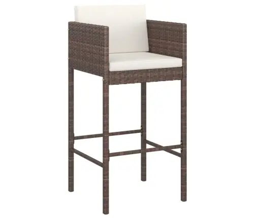 Sodo Komplektas Su Pagalvėlėmis, 5 Dalių, Rudas, Poliratanas Sodo Komplektas Su Pagalvėlėmis, 5 Dalių, Rudas, Poliratanas