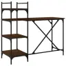 Datorgalds Ar Plauktiem, Brūns, 120X47X109 Cm Vidaxl Datorgalds Ar Plauktiem, Brūns, 120X47X109 Cm Vidaxl