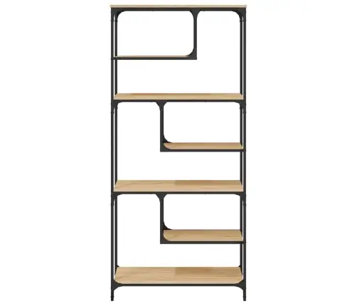 Knygų Spinta, Sonoma Ąžuolo, 81X36X176cm Apdirbta Mediena