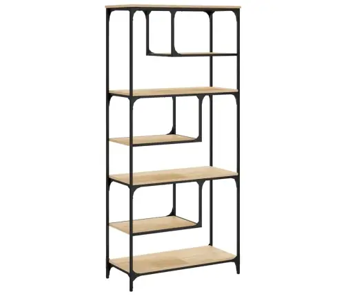 Knygų Spinta, Sonoma Ąžuolo, 81X36X176cm Apdirbta Mediena