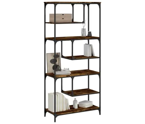 Grāmatplaukts, Koka Krāsa, 81X36X176 Cm Vidaxl