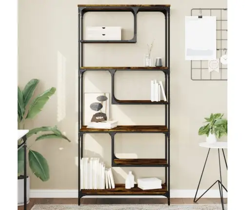 Grāmatplaukts, Koka Krāsa, 81X36X176 Cm Vidaxl