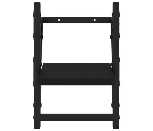 Sieninės Lentynos Su Skersiniais, 2Vnt., Juodos, 20X25X30Cm