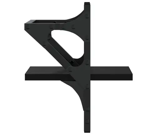 Sieninės Lentynos Su Skersiniais, 2Vnt., Juodos, 20X25X30Cm