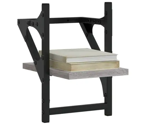 Lattidega Seinariiulid 2 Tk, Hall Sonoma Tamm, 20X25X30 Cm