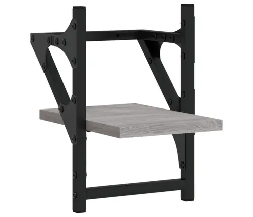 Lattidega Seinariiulid 2 Tk, Hall Sonoma Tamm, 20X25X30 Cm