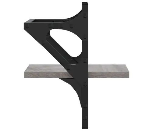 Lattidega Seinariiulid 2 Tk, Hall Sonoma Tamm, 20X25X30 Cm