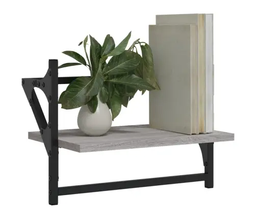 Lattidega Seinariiulid 2 Tk, Hall Sonoma Tamm, 40 X 25 X 30 Cm