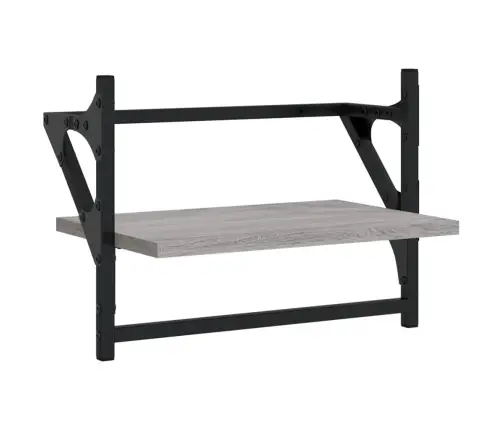 Lattidega Seinariiulid 2 Tk, Hall Sonoma Tamm, 40 X 25 X 30 Cm