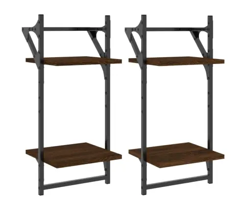 2-Korruseline Lattidega Seinariiul, 2 Tk, Pruun Tamm