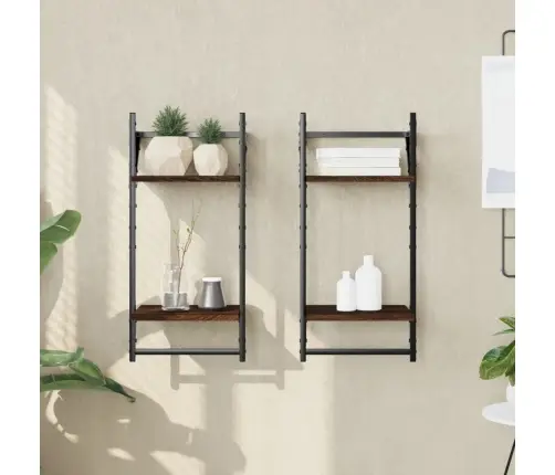 2-Korruseline Lattidega Seinariiul, 2 Tk, Pruun Tamm