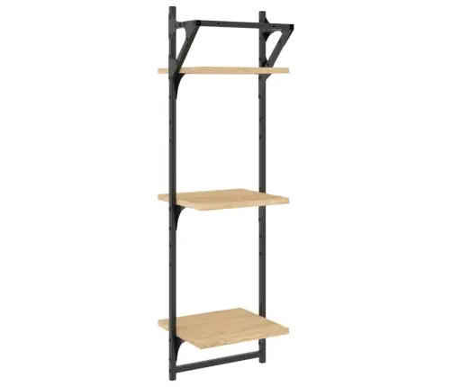 Sieninės Lentynos Su Skersiniais, 2Vnt., Ąžuolo, 30X25X100Cm