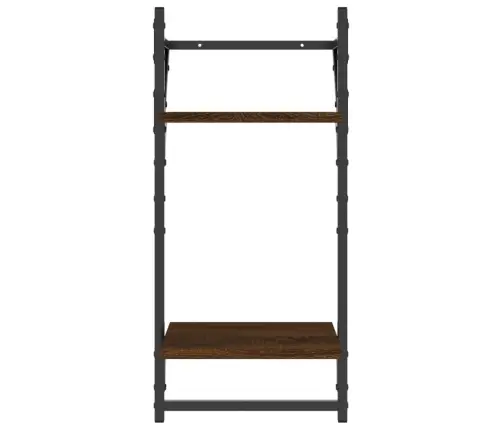 4-Osaline Lattidega Seinariiuli Komplekt, Pruun Tamm, Tehispuit