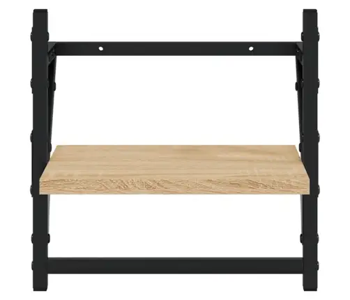 6-Daļīgs Sienas Plauktu Komplekts Ar Stieņiem, Koka Krāsa Vidaxl