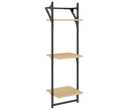 6-Daļīgs Sienas Plauktu Komplekts Ar Stieņiem, Koka Krāsa Vidaxl