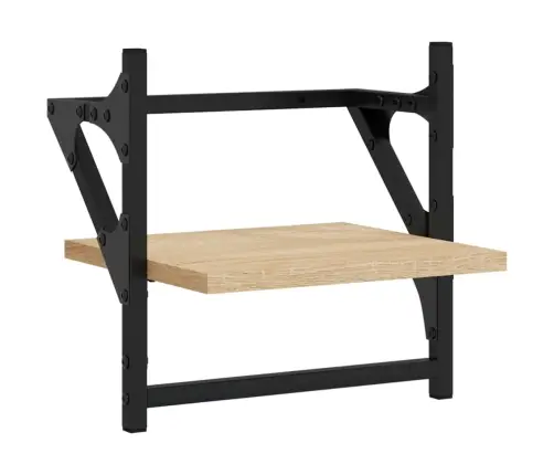 6-Daļīgs Sienas Plauktu Komplekts Ar Stieņiem, Koka Krāsa Vidaxl