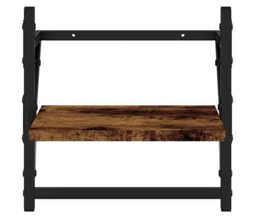 6-Osaline Lattidega Seinariiuli Komplekt, Suitsutamm, Tehispuit