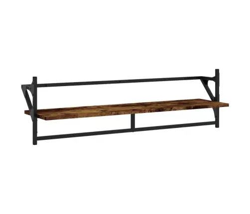 6-Osaline Lattidega Seinariiuli Komplekt, Suitsutamm, Tehispuit