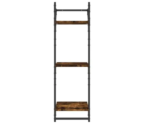 6-Osaline Lattidega Seinariiuli Komplekt, Suitsutamm, Tehispuit