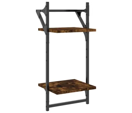 6-Osaline Lattidega Seinariiuli Komplekt, Suitsutamm, Tehispuit