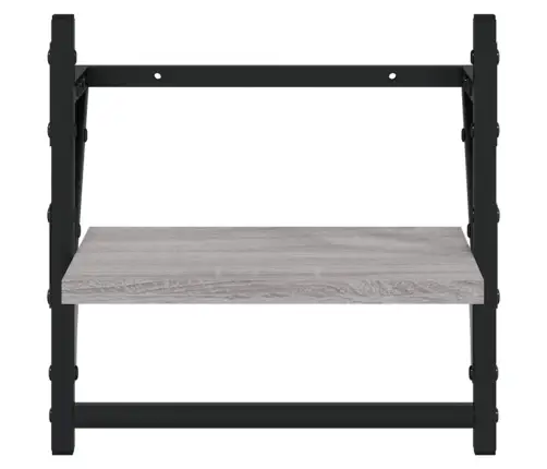 6-Osaline Lattidega Seinariiuli Komplekt, Hall Sonoma Tehispuit