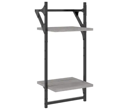 6-Osaline Lattidega Seinariiuli Komplekt, Hall Sonoma Tehispuit