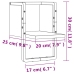 Sienas Plaukts Ar Stieni, Melns, 20X25X30 Cm Vidaxl