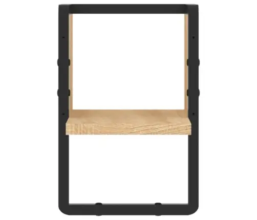 Sienas Plaukts Ar Stieni, Ozolkoka Krāsā, 20X25X30 Cm Vidaxl