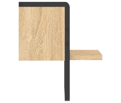 Sienas Plaukts Ar Stieni, Ozolkoka Krāsā, 20X25X30 Cm Vidaxl