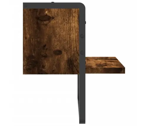 Sienas Plaukts Ar Stieni, Ozolkoka Krāsā, 30X25X30 Cm Vidaxl