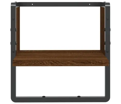 Sieninė Lentyna Su Skersiniu, Rudos Ąžuolo Spalvos, 30X25X30Cm Sieninė Lentyna Su Skersiniu, Rudos Ąžuolo Spalvos, 30X25X30Cm