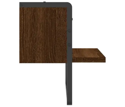 Sieninė Lentyna Su Skersiniu, Rudos Ąžuolo Spalvos, 30X25X30Cm Sieninė Lentyna Su Skersiniu, Rudos Ąžuolo Spalvos, 30X25X30Cm