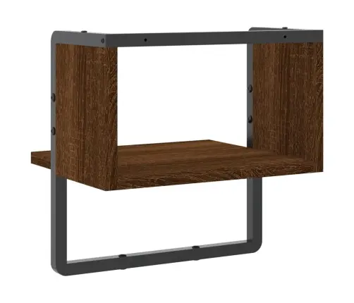Sieninė Lentyna Su Skersiniu, Rudos Ąžuolo Spalvos, 30X25X30Cm Sieninė Lentyna Su Skersiniu, Rudos Ąžuolo Spalvos, 30X25X30Cm