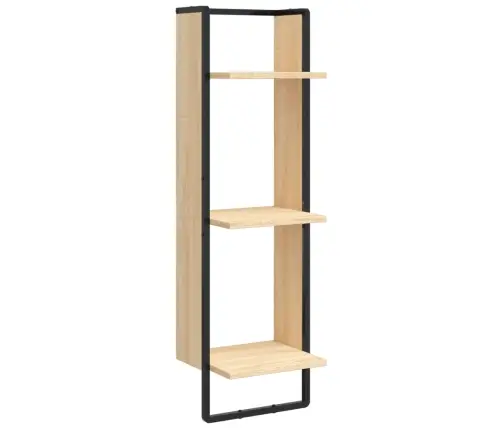 3-Līmeņu Sienas Plaukts, Ozola, 30X25X100 Cm, Inženierijas Koks Vidaxl