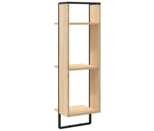 3-Līmeņu Sienas Plaukts, Ozola, 30X25X100 Cm, Inženierijas Koks Vidaxl