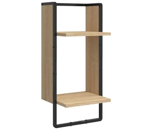 4-Daļīgs Sienas Plauktu Komplekts Ar Stieņiem, Koka Krāsa Vidaxl