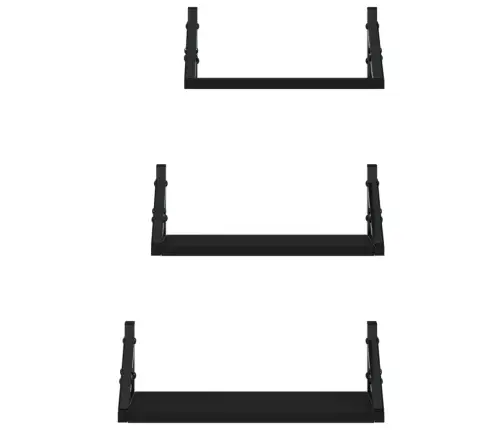 3-Osaline Seinariiuli Komplekt, Must, Tehispuit