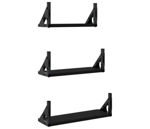 3-Osaline Seinariiuli Komplekt, Must, Tehispuit