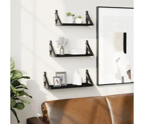 3-Osaline Seinariiuli Komplekt, Must, Tehispuit