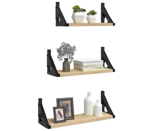 3-Osaline Seinariiuli Komplekt, Sonoma Tamm, Tehispuit